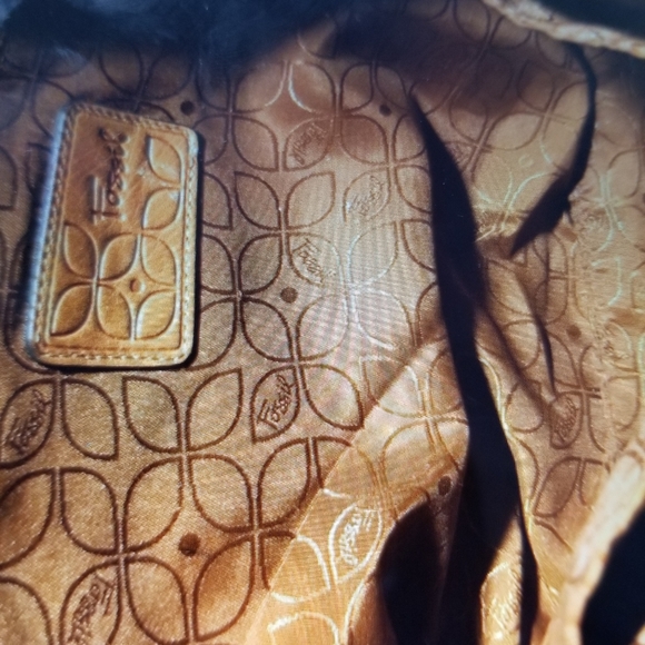 FOSSIL LEATHER HANDBAG - Picture 4 of 4